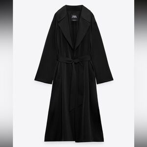 Zara Satin Black Topcoat